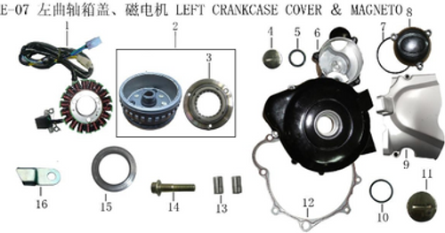 Lifan X-Pect Engine Left Crankcase Cover(Image #06)