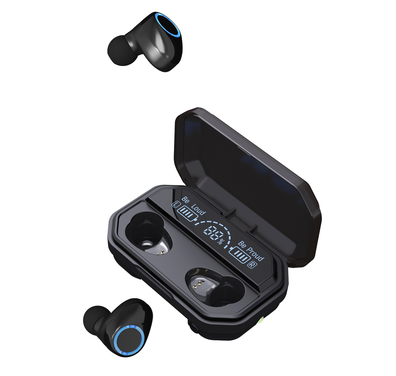 RYGHT JAM - Ecouteurs sans fil bluetooth Kit Main Libre True Wireless  Earbuds pour IPHONE 12 Pro Max (NOIR)