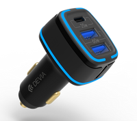Devia Extreme Speed Series Dual Usb & 1 Type - C, Full Compatible Fast Car Charger ( 85w ) (6938595351761)
