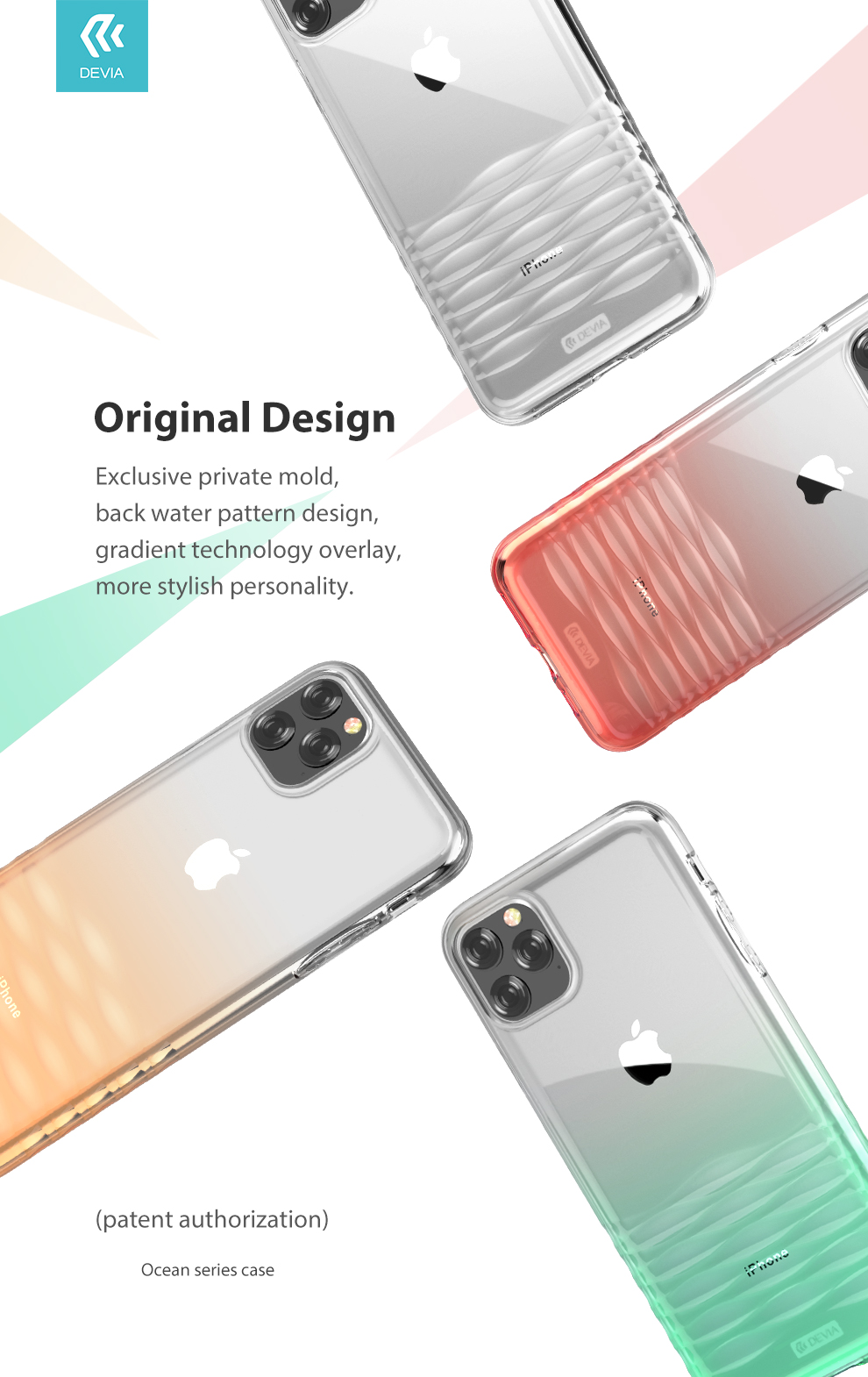 iPhone 11 Pro Max Ocean Series Case, Slim, full protection and grip friendly with long lasting clarity resistant to yellowing.