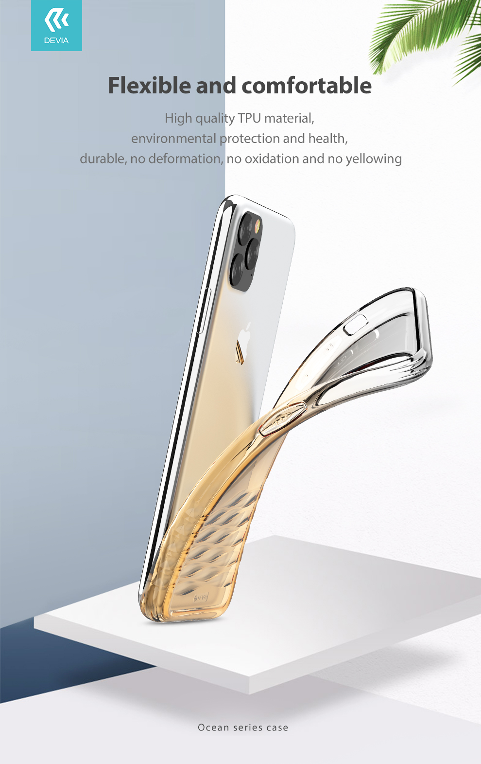 iPhone 11 Pro Max Ocean Series Case, Slim, full protection and grip friendly with long lasting clarity resistant to yellowing.