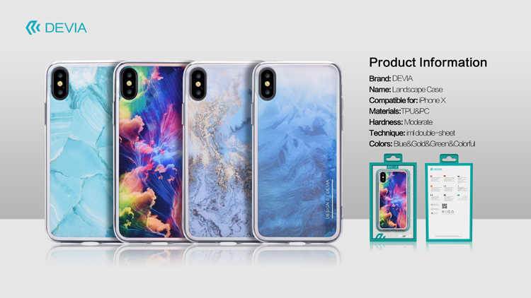 iPhone X XS Landscape Case covering device all around the edges. Easy access to all functions and buttons, its grip is comfortable and never slippery