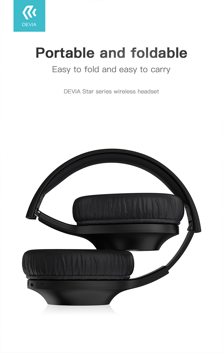 Star Series Wireless Headsets With Smart Subwoofer Switch Button, The quality and reality sound is what we are keen at Devia USA to provide our customers