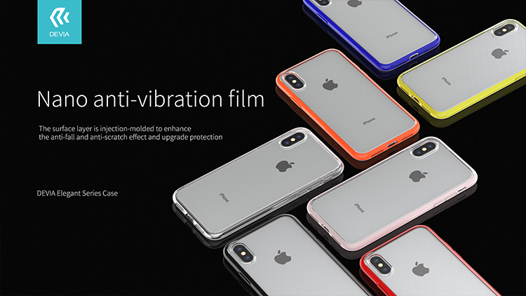 iPhone X XS Elegant Anti Shock Case is light weight, Shockproof, durable molds perfectly to your phone shape. Buy strong case to protect your phone from Devia