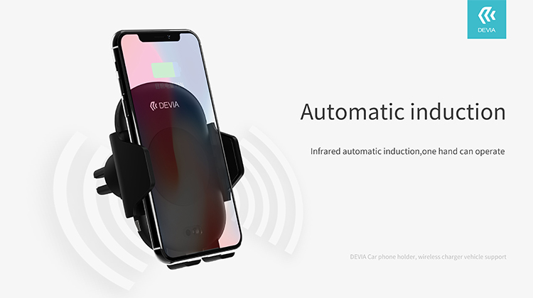 Smart Infrared Sensor Wireless Charger Car Mount is more than just a phone holder, also size of your device using infrared sensors and grips it accordingly.