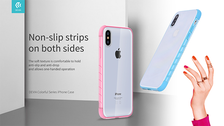 This transparent iPhone X XS Dulax Case has a high quality build, colorful edge gives your phone full protection from scratches and bumps.