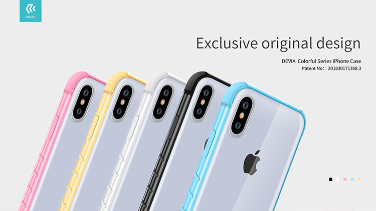 This transparent iPhone X XS Dulax Case has a high quality build, colorful edge gives your phone full protection from scratches and bumps.