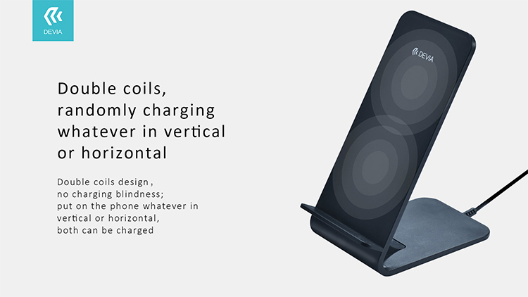 Pioneer Series Wireless Charging Stand-Black, great space-saving way to charge your Qi-enabled smartphone at your desk, office or at home