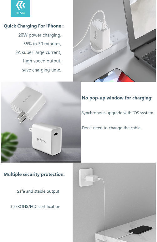 Smart Series PD Quick Wall Charger USB Type C ⚡ 20W