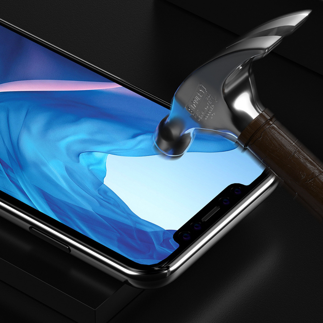 iPhone 11 Pro Max Van Entire View Tempered Glass, Fully cover screen protector offers excellent resistance against shocks, impact, and scratches.