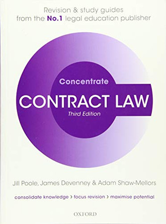 Contract Law Concentrate: Law Revision and Study Guide by Jill Poole 9780198803850 [USED COPY]