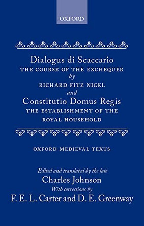 Dialogus De Scaccario by Charles Johnson 9780198222682
