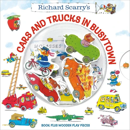 Richard Scarry's Cars and Trucks in Busytown: Book Plus Wooden Play Pieces by Richard Scarry 9798217123520