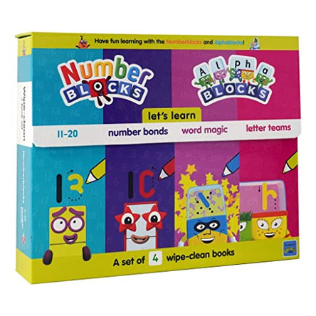 Numberblocks and Alphablocks: Let's Learn Numbers and Letters Set: 4 Wipe-clean books with pens included by Numberblocks 9781782266051