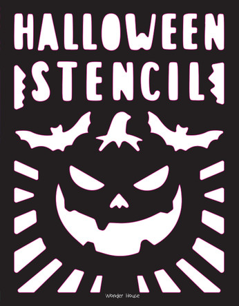 Stencil Book Halloween by Wonder House Books 9789358563504