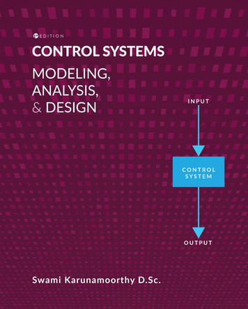 Control Systems: Modeling, Analysis, and Design by Swami Karunamoorthy 9781793543363