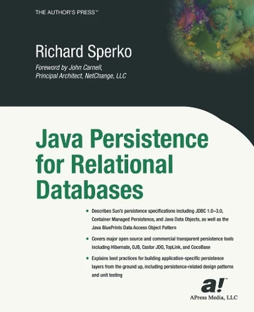 Java Persistence for Relational Databases by Richard Sperko 9781590590713