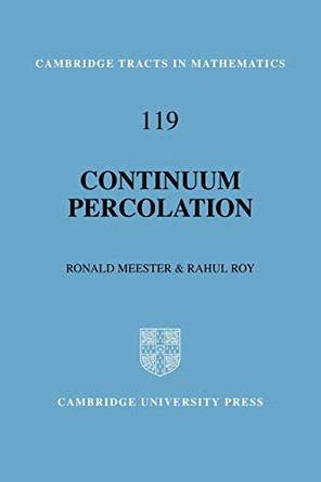 Continuum Percolation by Ronald Meester 9780521062503