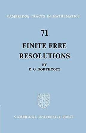 Finite Free Resolutions by D. G. Northcott 9780521604871