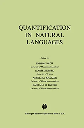 Quantification in Natural Languages by Elke Bach 9780792331292