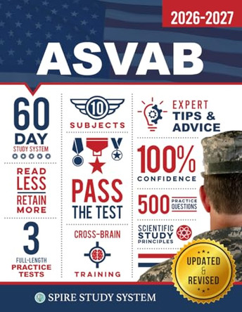 ASVAB Study Guide: Spire Study System & ASVAB Test Prep Guide with ASVAB Practice Test Review Questions for the Armed Services Vocational Aptitude Battery by Spire Study System 9781950159079
