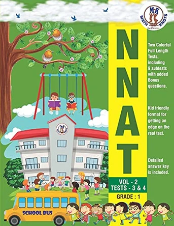 NNAT - Grade 1 - VOL - 2 - TESTS - 3 & 4 by Raksha Pothapragada 9781950573615