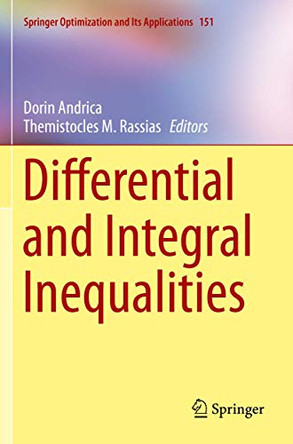 Differential and Integral Inequalities by Dorin Andrica 9783030274092