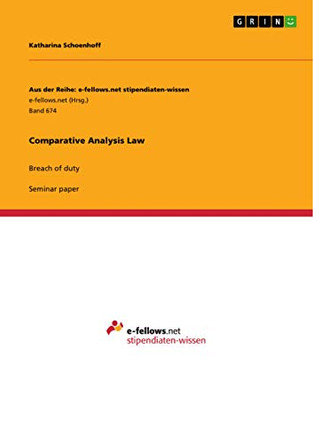 Comparative Analysis Law by Katharina Schoenhoff 9783656394686