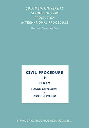 Civil Procedure in Italy by Mauro Cappelletti 9789401758253