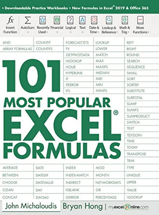 101 Most Popular Excel Formulas by John Michaloudis 9788409378630
