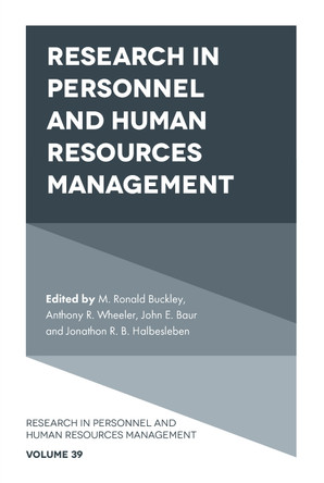 Research in Personnel and Human Resources Management by M. Ronald Buckley 9781801174312