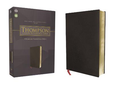 NASB, Thompson Chain-Reference Bible, Bonded Leather, Black, Red Letter, 1977 Text by Dr. Frank Charles Thompson