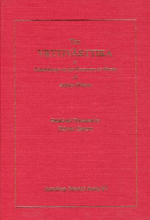 The Vrttivarttika or Commentary on the Functions of Words of Appaya Diksita by Edwin Gerow