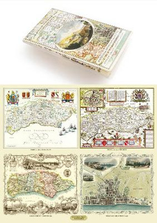 A Collection of Four Historic Maps of Sussex from 1611 - 1851 by Mapseeker Publishing Ltd Mapseeker Publishing Ltd