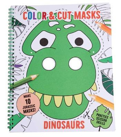 Cut & Color Masks: Dinosaurs: Origami for Kids Art Books for Kids 4 - 8 Boys and Girls Coloring Creativity and Fine Motor Skills by Insight Kids
