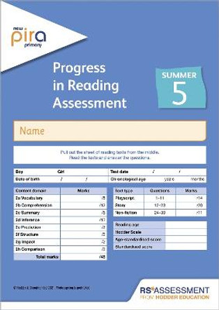 New PiRA Test 5, Summer PK10 (Progress in Reading Assessment) by Colin McCarty