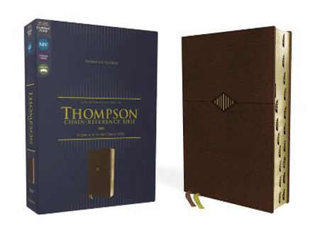 NIV, Thompson Chain-Reference Bible, Leathersoft, Brown, Red Letter, Thumb Indexed, Comfort Print by Dr. Frank Charles Thompson