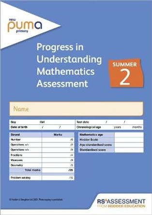 New PUMA Test 2, Summer PK10 (Progress in Understanding Mathematics Assessment) by Colin McCarty