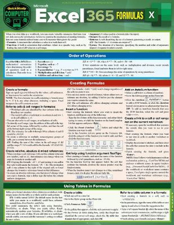 Microsoft Excel 365 Formulas: A Quickstudy Laminated Reference Guide by Curtis Frye