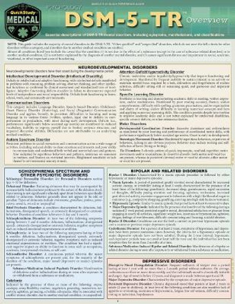 Dsm-5-Tr Overview: A Quickstudy Laminated Reference Guide by Rona Bernstein