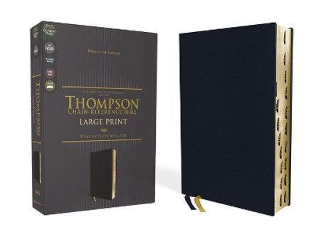 NASB, Thompson Chain-Reference Bible, Large Print, Leathersoft, Navy, 1995 Text, Red Letter, Thumb Indexed, Comfort Print by Dr. Frank Charles Thompson 9780310459552