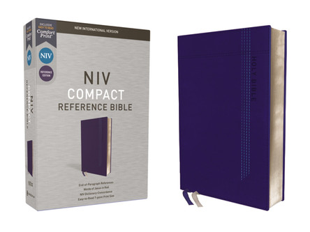 NIV, Reference Bible, Compact, Leathersoft, Blue, Red Letter, Comfort Print by Zondervan