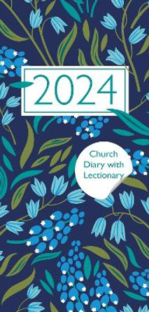 Church Pocket Book and Diary 2024 Navy Floral by SPCK