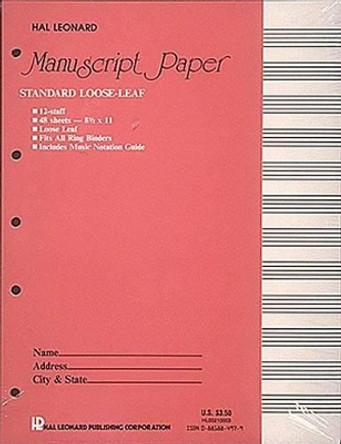 Standard Loose Leaf Manuscript Paper (Pink Cover) by Hal Leonard Corp