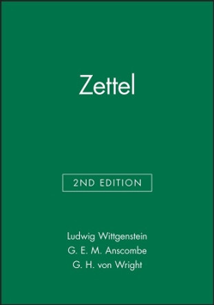 Zettel by Ludwig Wittgenstein