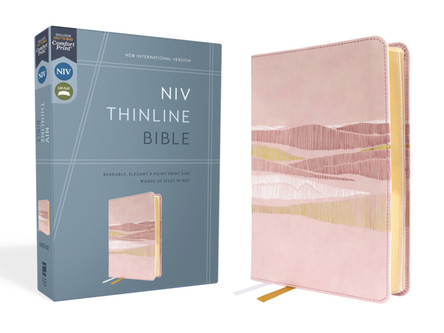 NIV, Thinline Bible, Leathersoft, Pink, Red Letter, Comfort Print by Zondervan