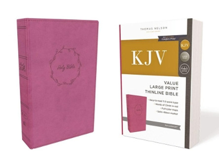 KJV, Value Thinline Bible, Large Print, Leathersoft, Pink, Red Letter Edition, Comfort Print: Holy Bible, King James Version by Thomas Nelson 9780785225904