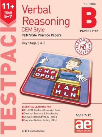 11+ Verbal Reasoning Year 5-7 CEM Style Testpack B Papers 9-12: CEM Style Practice Papers by Dr Stephen C Curran 9781911553366