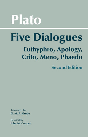 Plato: Five Dialogues: Euthyphro, Apology, Crito, Meno, Phaedo by Plato 9780872206335