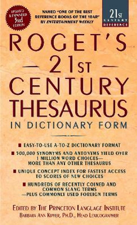 Roget's 21st Thesaurus 3rd Edition by Barbara Ann Kipfer 9780440242697